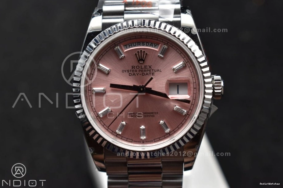 36 QF SS Pink Bracelet Edition President Weight) OnTrend DayDate vr3255 Diamond (Gain V5 904L Steel Dial Best 687 on 0519